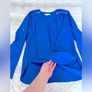 Calvin Klein royal blue women blouse
